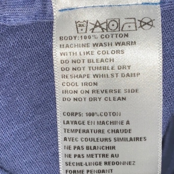 🔥URBAN OUTFITTERS🔥I CARE DO YOU? Pocket T-Shirt Blue Small NWT - Picture 5 of 6